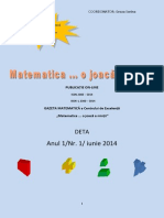 REVISTA NR.1.Matematica... o Joaca A Mintii.