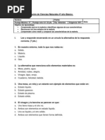 Evaluación de Ciencias Naturales 4º Año Básico