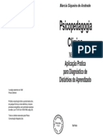 Manual de Aplicacao Pratica para Diagnostico de Disturbios Do Aprendizado Psicopedagogia Clnica Marcia Siqueira de Andrade