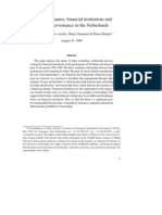 Firm Performance, Financial Institutions and Corporate Governance in The Netherlands