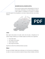 Características Geográficas de La Región Capital