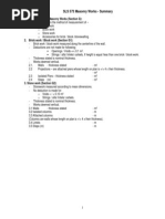 QS Masonry Works SLS 573 Summary