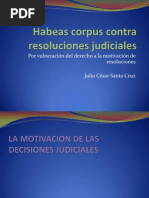 Habeas Corpus Contra Resoluciones Judiciales Motivacion (JCSC)