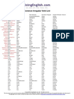 English Irregular Verb List