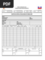 Reporte Diario de Registros de Tuberias