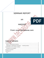 Seminar Report On: Hadoop