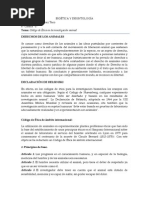 Código de Etica Investigación Animales Hugo Jiménez