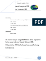 Assignment On Financial Analysis of PSO Analysis of Financial Statement (AFS)