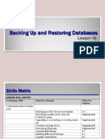 Backups and Restore - SQL Server