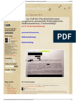 Strahlenfolter Stalking - TI - Paranoide Schizophrenie - Halluzinationen, Uneinsichtig - Der 25. Fall Der Psychiatrisierung - Behoerdenstressnews