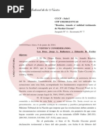 La Cámara Federal Declaró Abstractos Planteos de Nulidad Contra Las Declaraciones Testimoniales de Nicolás Ciccone