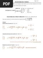 Ecuaciones de 2º Grado