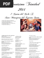 La Santísima Trinidad 2014. 7 Cantos Del Ciclo A. Coro Mensajeros Del Espíritu Santo PDF