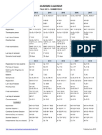 Academic Calendar: FALL 2013 - SUMMER 2018