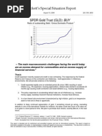 Hackett's Special Situation Report: SPDR Gold Trust (GLD) : BUY