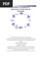 Caracteristicas Del Costo de Transporte Rosalba