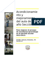 Acondicionamiento y Mejoramiento Del Aula de 503