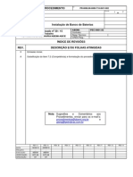 Instalação de Banco de Baterias