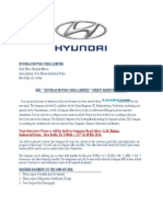 Hmil-Hyundai Motors India Ltd. Interview Call Letter.