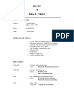 Sample Resume