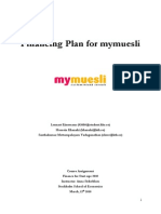 Financial Plan For MyMuesli (Only Market Research)