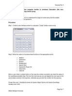 Create A Calculator Program Similar To Windows Calculator (The Non-Scientific One) Using Control Array. Aim