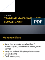 Standar Makanan Umum Rumah Sakit