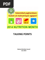 Nutrition Month 2014 Talking Points