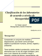 CLASE 10 Clasificación de Los Laboratorios Nivel de Bioseguridad