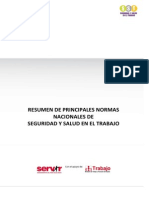 Resumen Normas Nacionales de SST