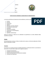 Estructura Del Informe de Termodinamica