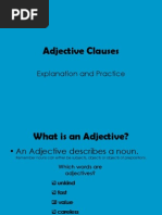 Adjective Clauses: Explanation and Practice