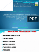 Assessing The Impact of Urbanisation On Water Bodies Using Gis