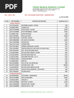 Spare Parts Price List - Deluxe