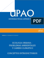 Ecologia Urbana - Problemas Ambientales y Cambio Climatico