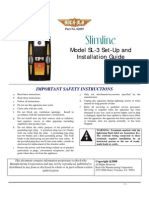 Slimline: Model SL-3 Set-Up and Installation Guide