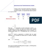 Ejemplos de Aplicaciones de Las Transformaciones Lineales