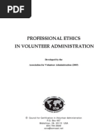 Professional Ethics in Volunteer Administration-2006