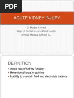 Acute Kidney Injury: DR Hodan Ahmed Dept of Pediatrics and Child Health Amoud Medical School, AU