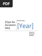 (Type The Document Title) : (Year)