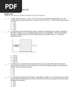 AP Physics - Chapter 8 Practice Test: Multiple Choice