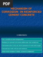 Mechanism of Corrosion in Reinforced Cement Concrete