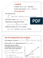 Runge-Kutta Method: Consider First Single First-Order Equation: Classic High-Order Scheme Error (4th Order)