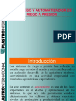 Fertiriego y Automatizacion de Sistemas de Riego A Presion.