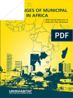 Challenges of Municipal Finance in Africa With Special Reference To Gaborone City, Botswana