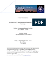 A Vector Error-Correction Forecasting Model of The U.S. Economy