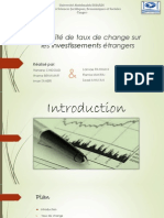 Volatilité de Taux de Change Et Son Impact Sur Les Investissements Étrangers