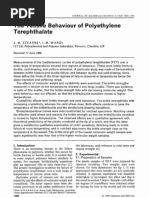 The Tensile Behaviour of Polyethylene Terephthalate