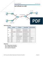 6.4.3.3 Packet Tracer - Connect A Router To A LAN - Instructions