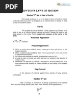 11 Physics Notes 03 Law of Motion